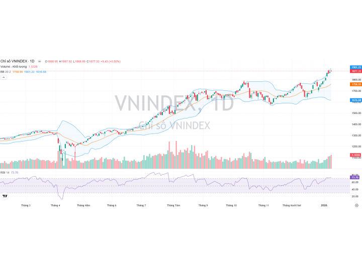 Thị trường 13/01/2026 - Tiếp tục nắm giữ và để lợi nhuận tự chạy